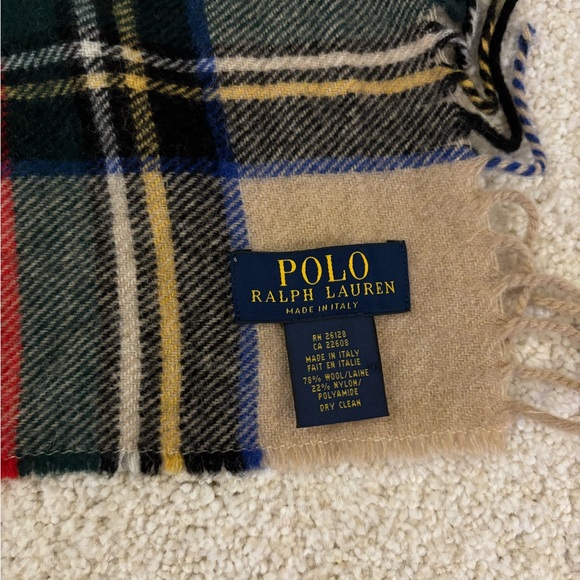 Polo Ralph Lauren plaid scarf with fringe - Picture 4 of 6